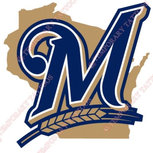 Milwaukee Brewers Customize Temporary Tattoos Stickers NO.1720